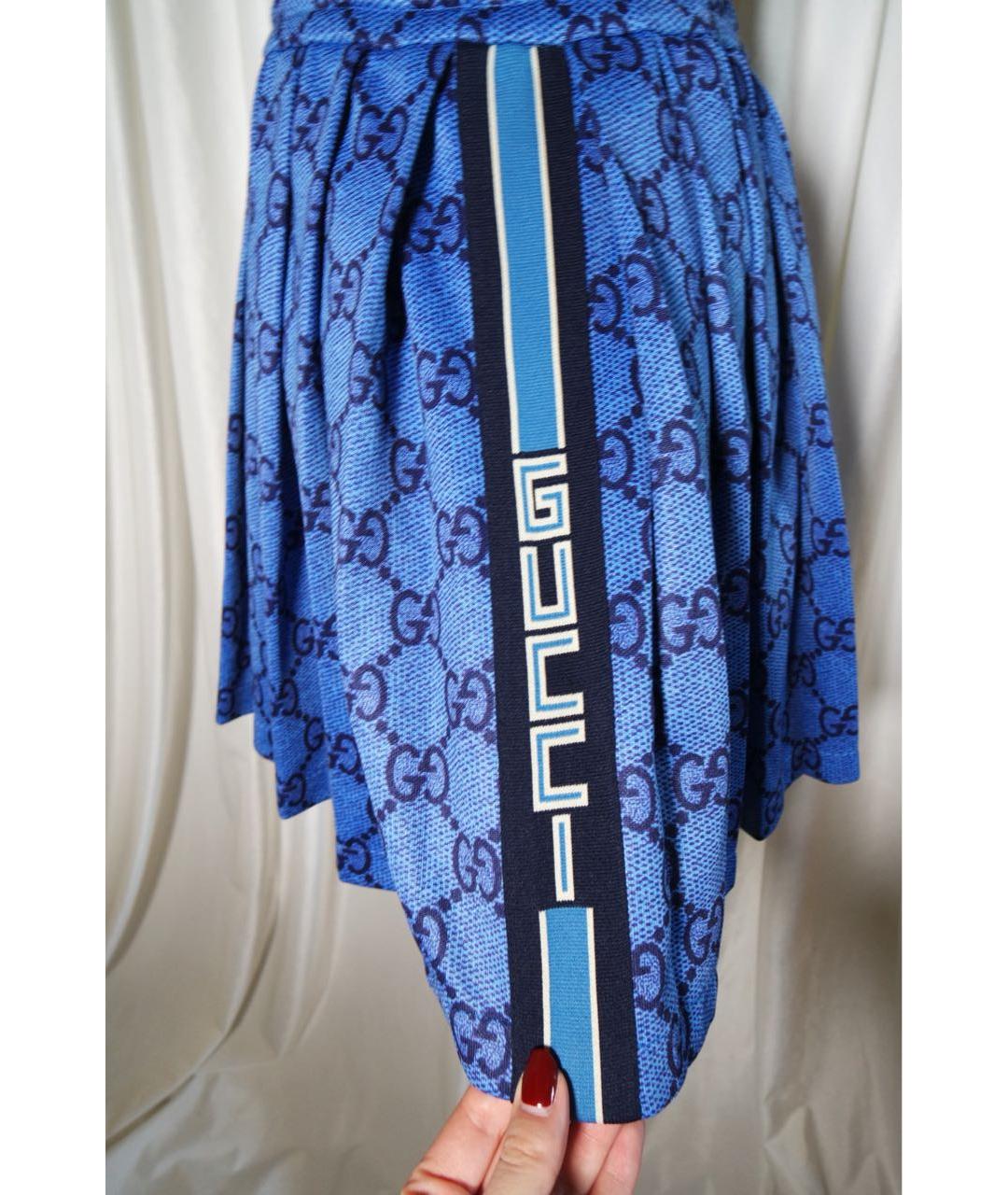 GUCCI Синие хлопковые шорты, фото 5