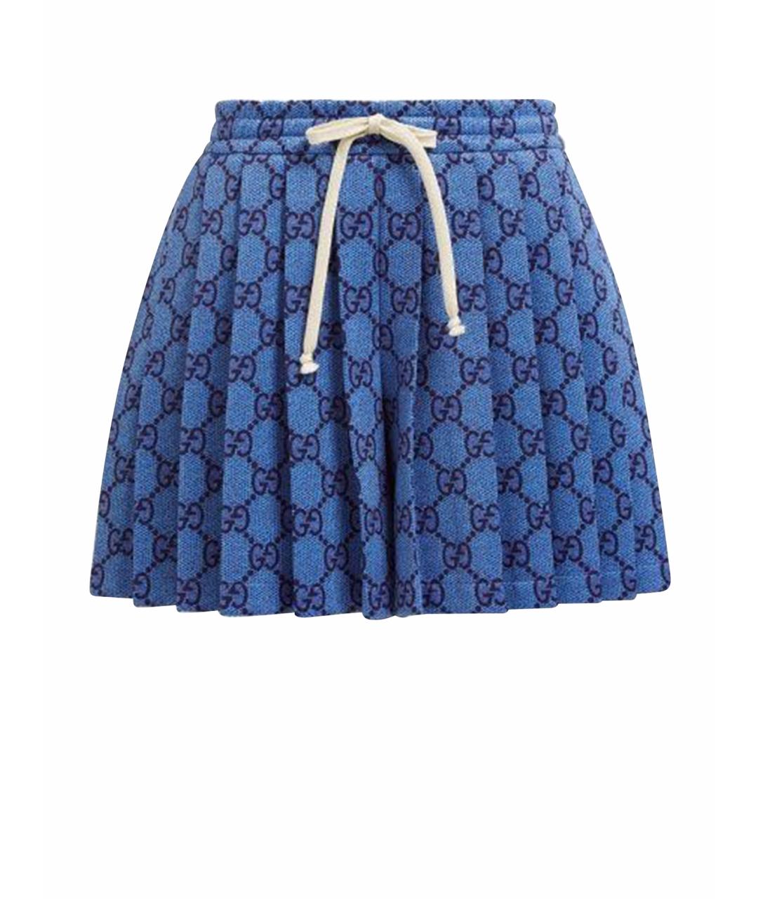 GUCCI Синие хлопковые шорты, фото 1