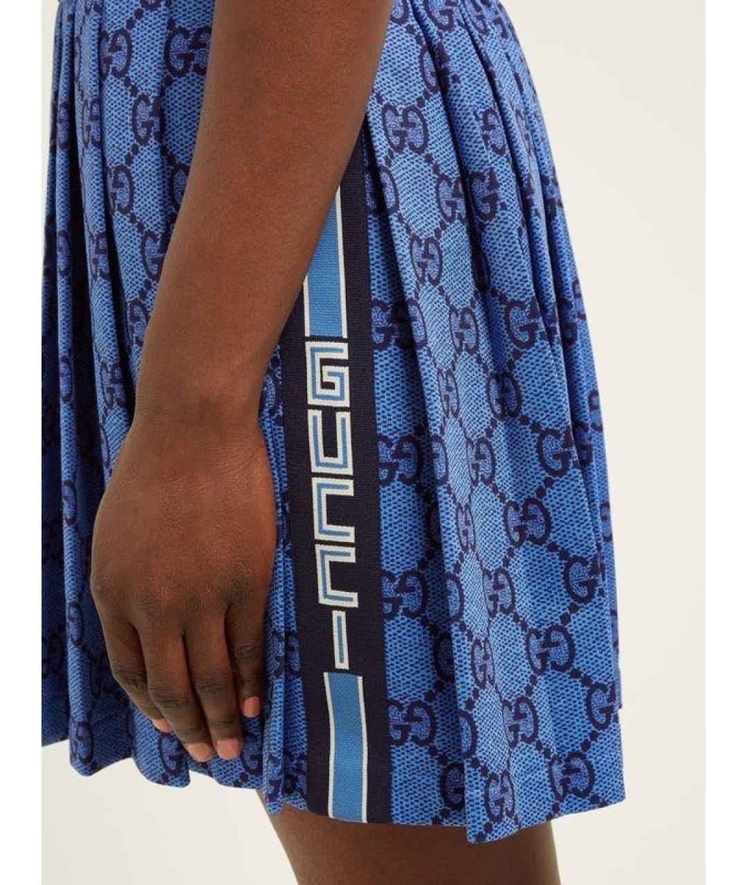 GUCCI Синие хлопковые шорты, фото 2