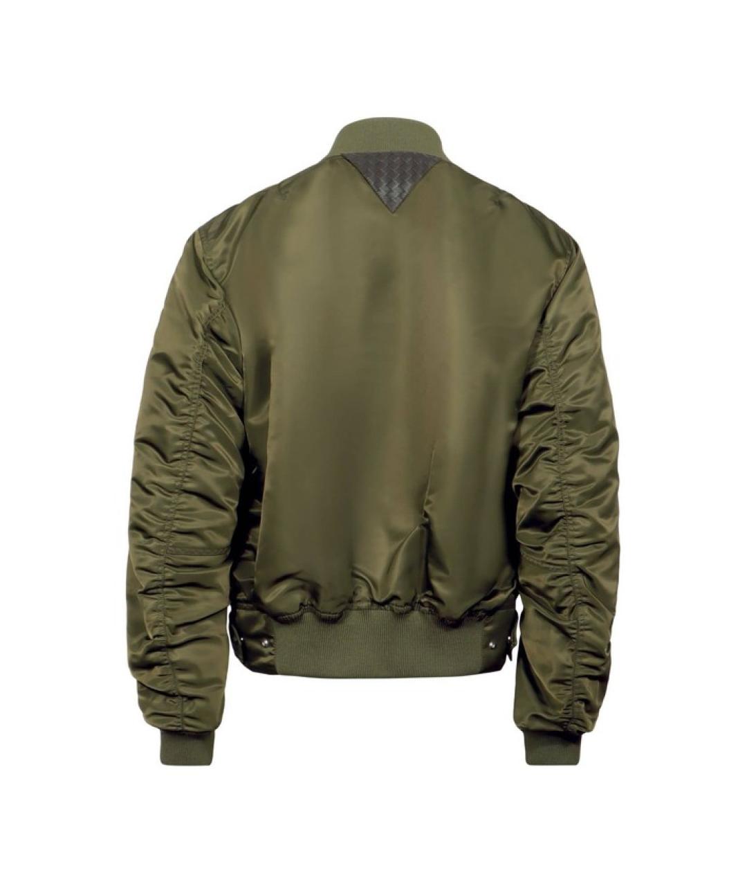 BOTTEGA VENETA Зеленая полиамидовая куртка, фото 2