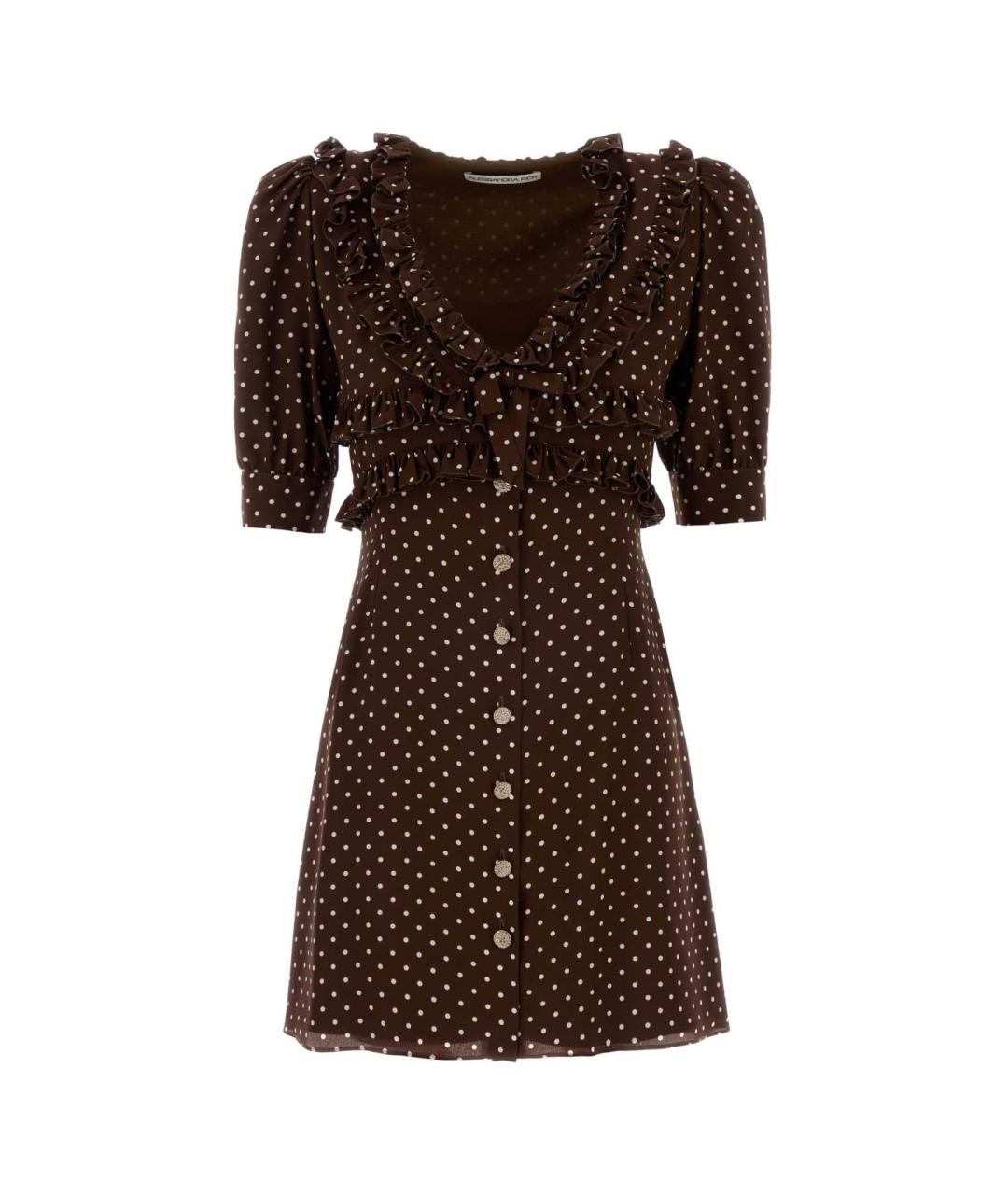 ALESSANDRA RICH Мульти шелковое повседневное платье, фото 1