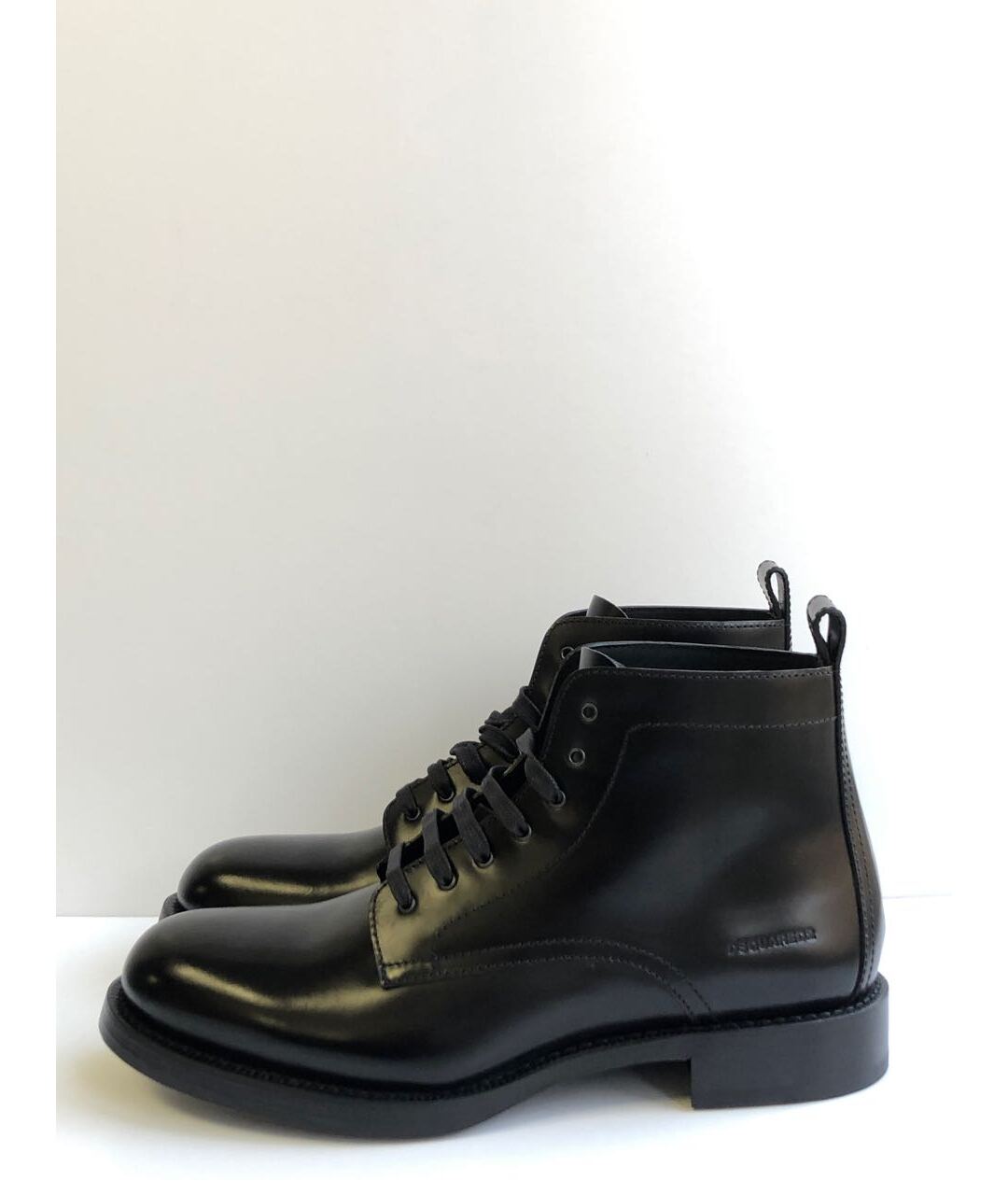 DSQUARED2 Черные кожаные высокие ботинки, фото 9