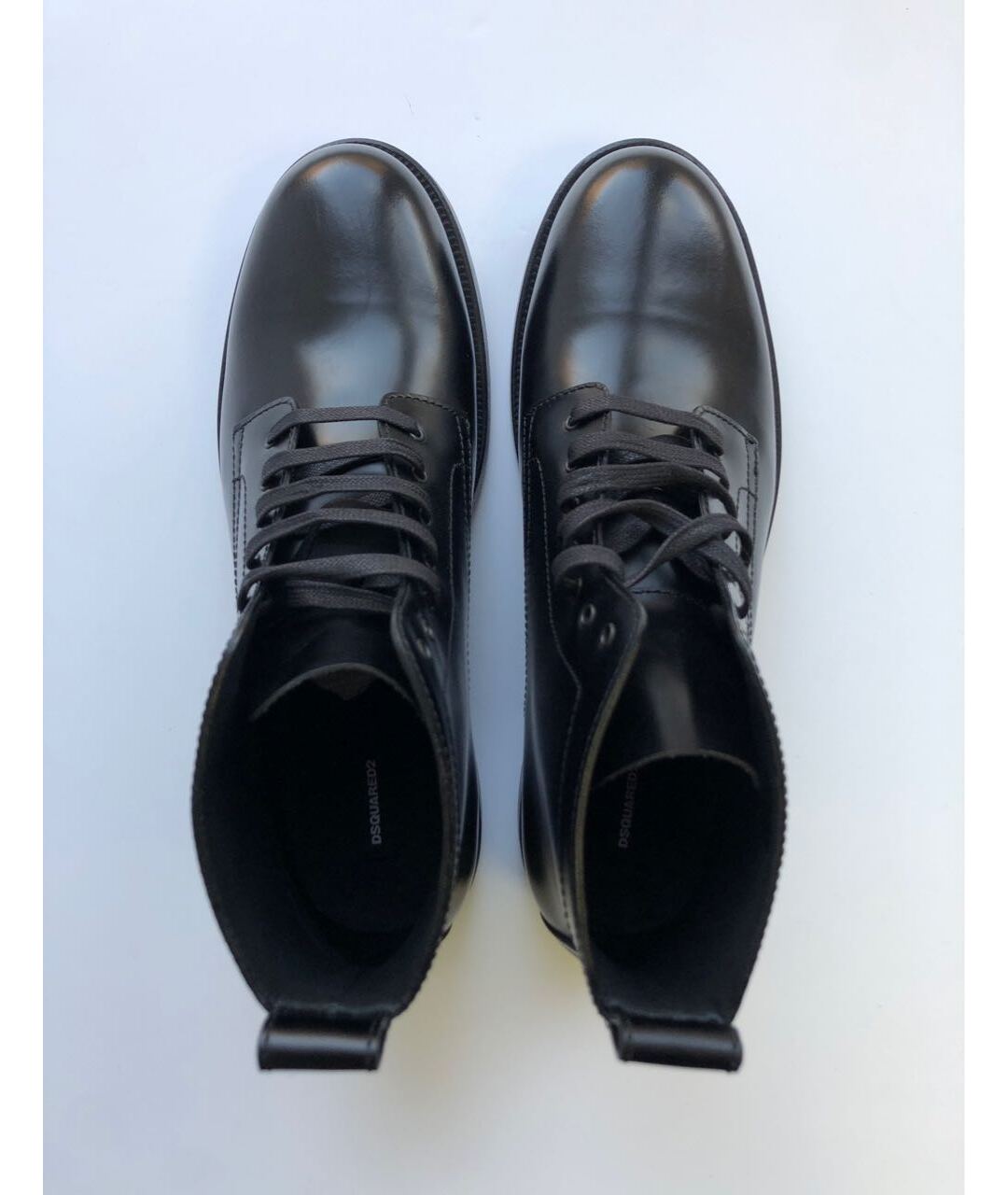 DSQUARED2 Черные кожаные высокие ботинки, фото 3