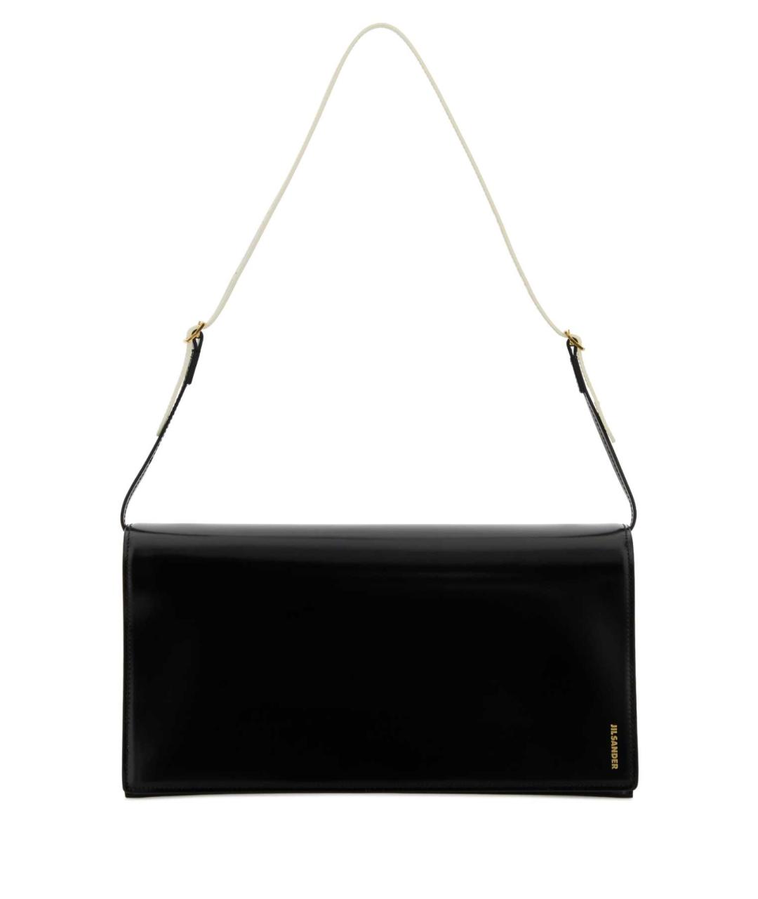 JIL SANDER Черная кожаная сумка через плечо, фото 1