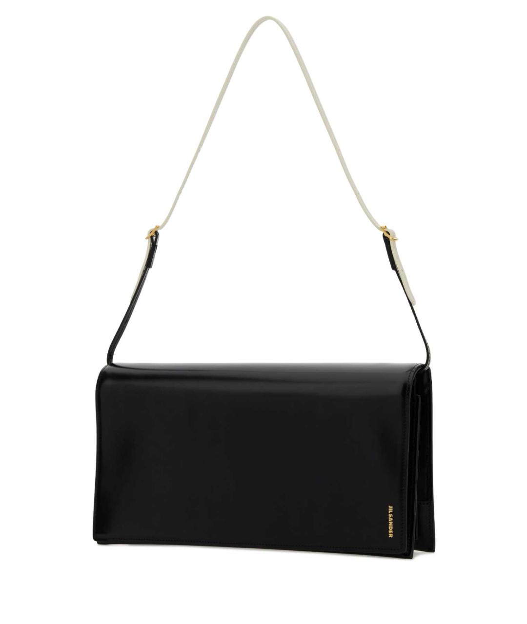 JIL SANDER Черная кожаная сумка через плечо, фото 2