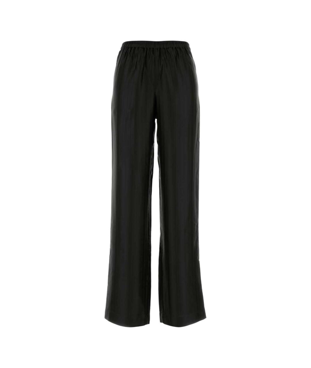 LOULOU STUDIO Черные вискозные прямые брюки, фото 1