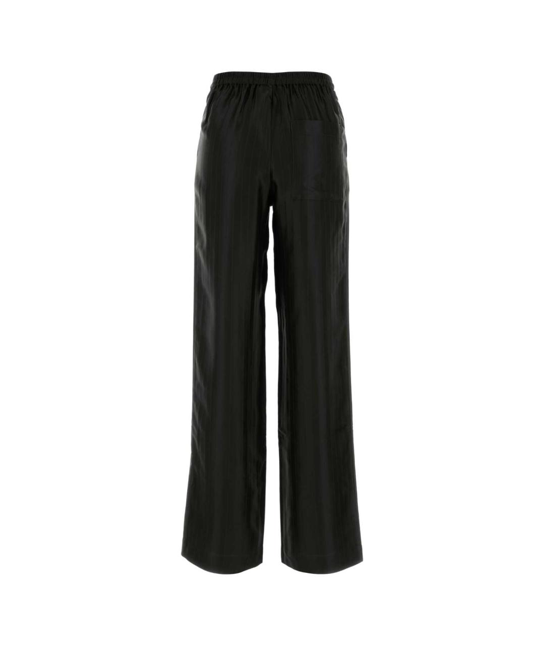 LOULOU STUDIO Черные вискозные прямые брюки, фото 2