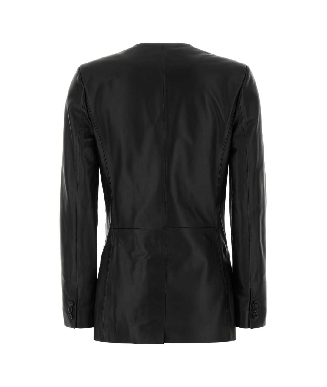 LOULOU STUDIO Черный кожаный жакет/пиджак, фото 2