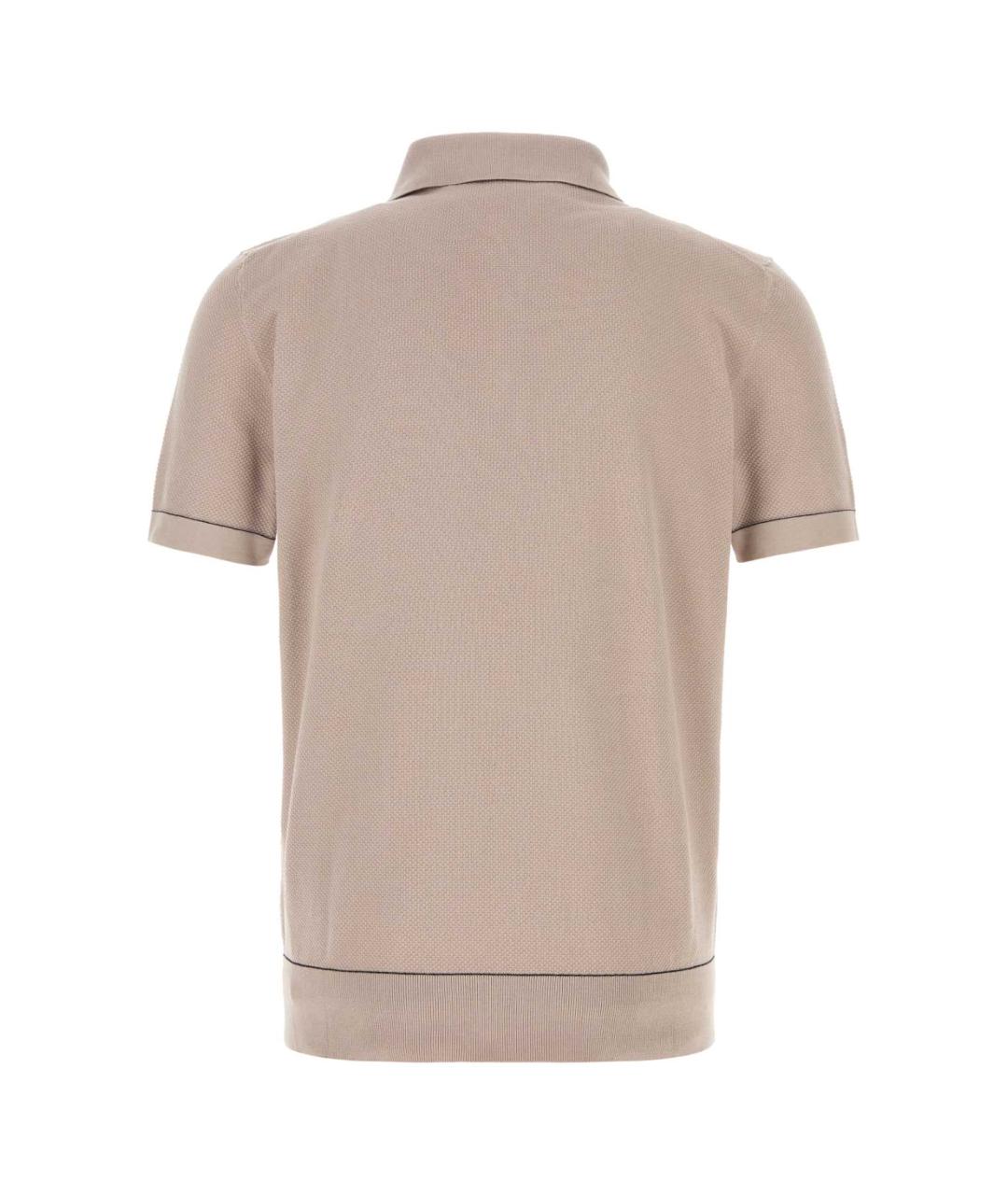 BRIONI Розовое хлопковое поло с коротким рукавом, фото 2