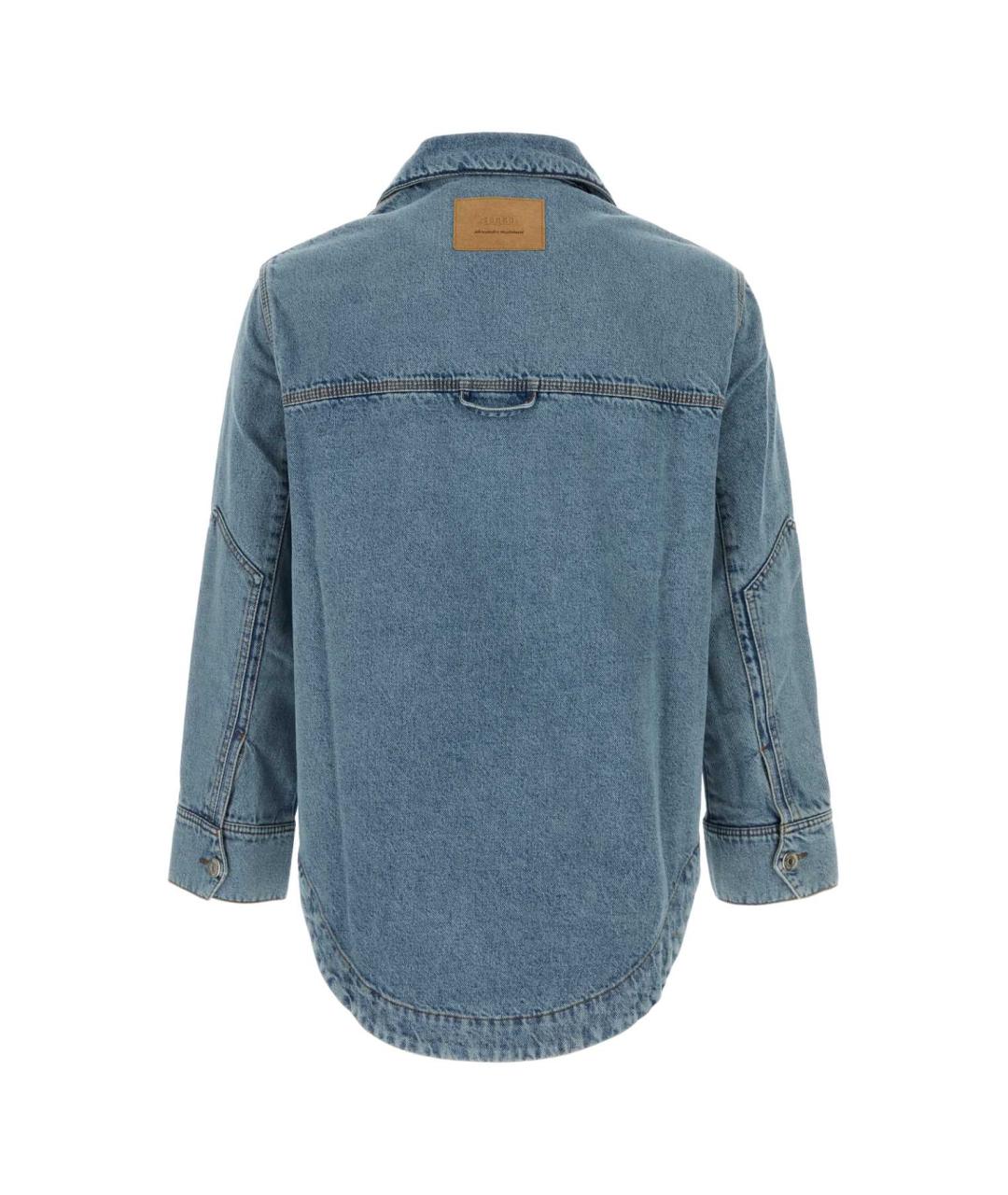 Ami Paris Синяя хлопковая кэжуал рубашка, фото 2