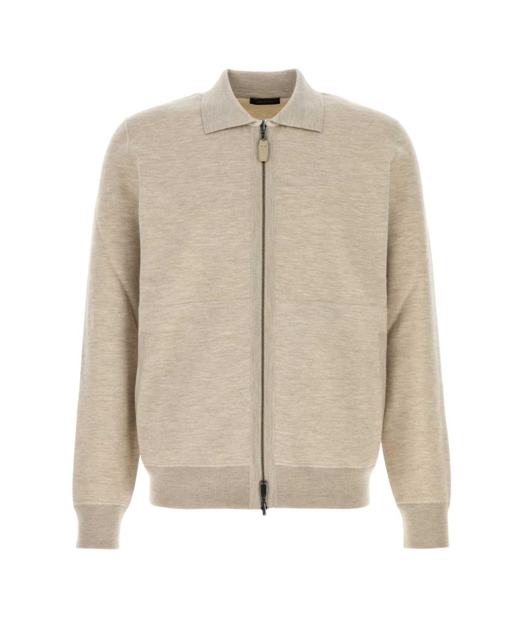 BRIONI Бежевый хлопковый кардиган, фото 1