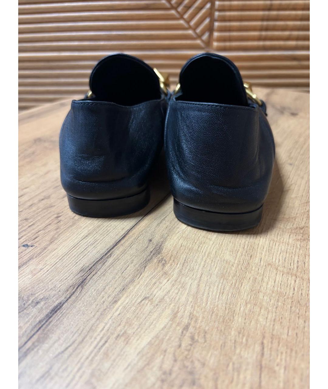 VALENTINO Черные кожаные лоферы, фото 5