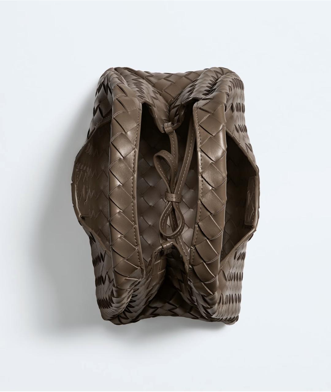 BOTTEGA VENETA Коричневая кожаная сумка тоут, фото 3