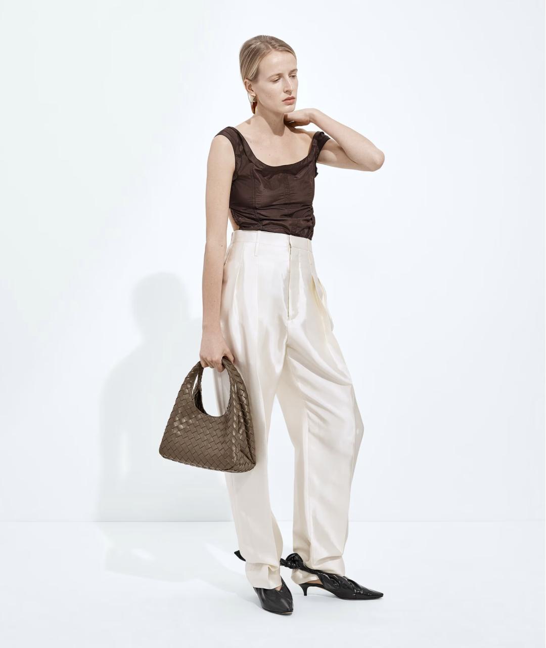 BOTTEGA VENETA Коричневая кожаная сумка тоут, фото 2