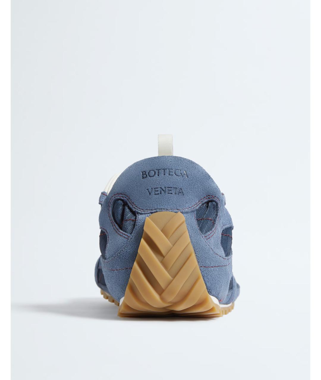 BOTTEGA VENETA Синие замшевые низкие кроссовки / кеды, фото 5