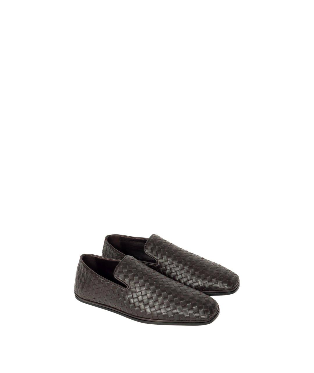 BOTTEGA VENETA Коричневые кожаные лоферы, фото 2