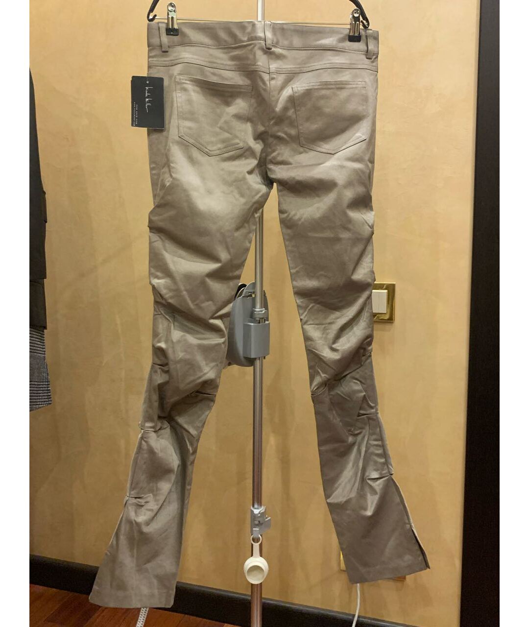 NICOLE MILLER Бежевые брюки узкие, фото 2