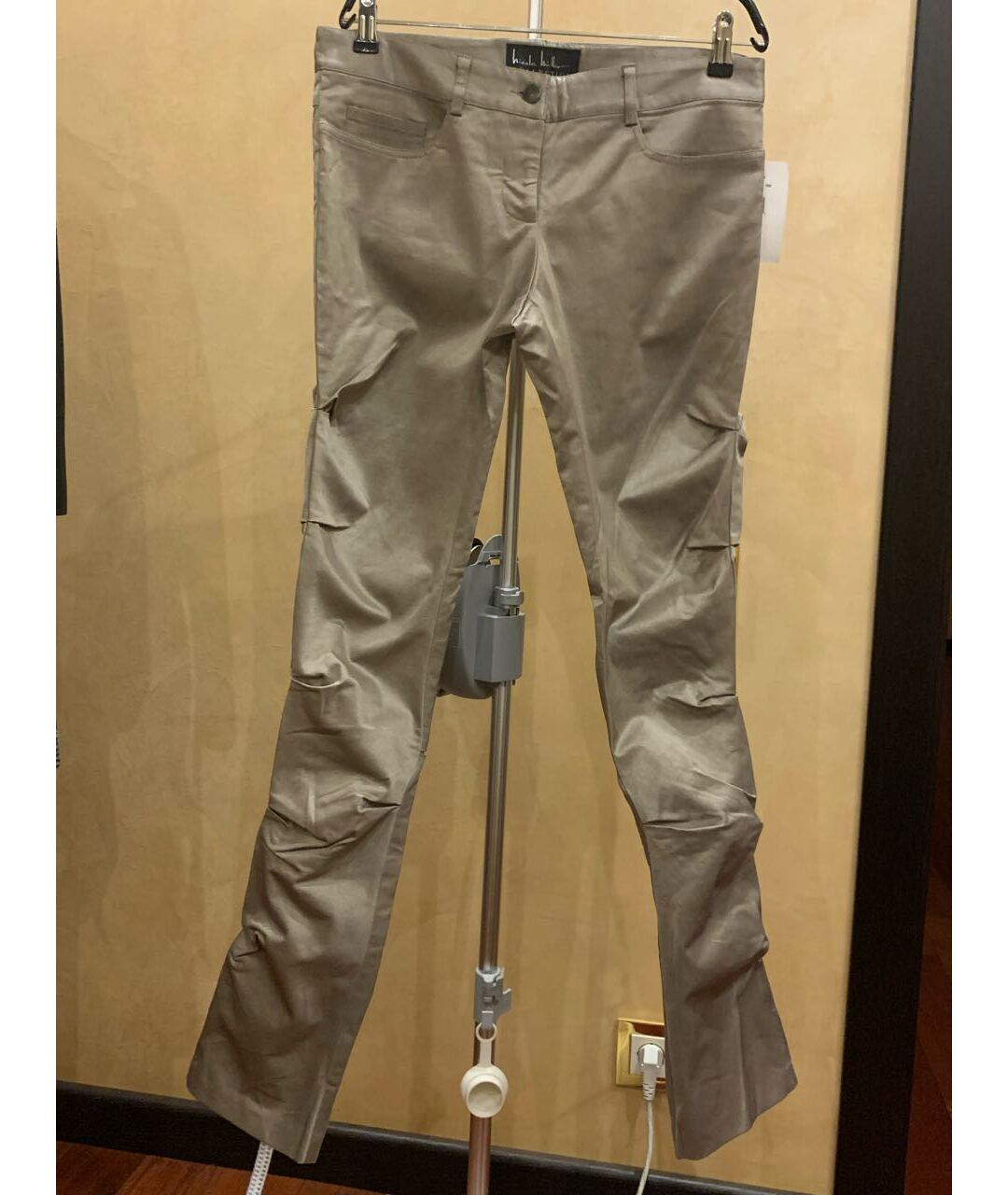 NICOLE MILLER Бежевые брюки узкие, фото 6
