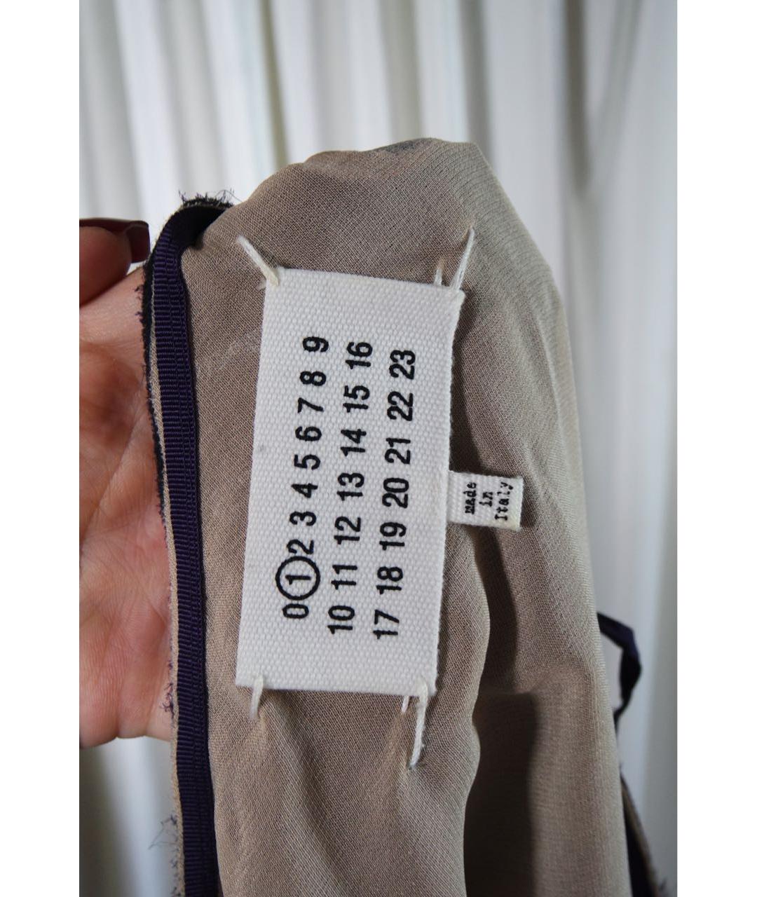 MAISON MARGIELA Фиолетовая шелковая юбка миди, фото 6