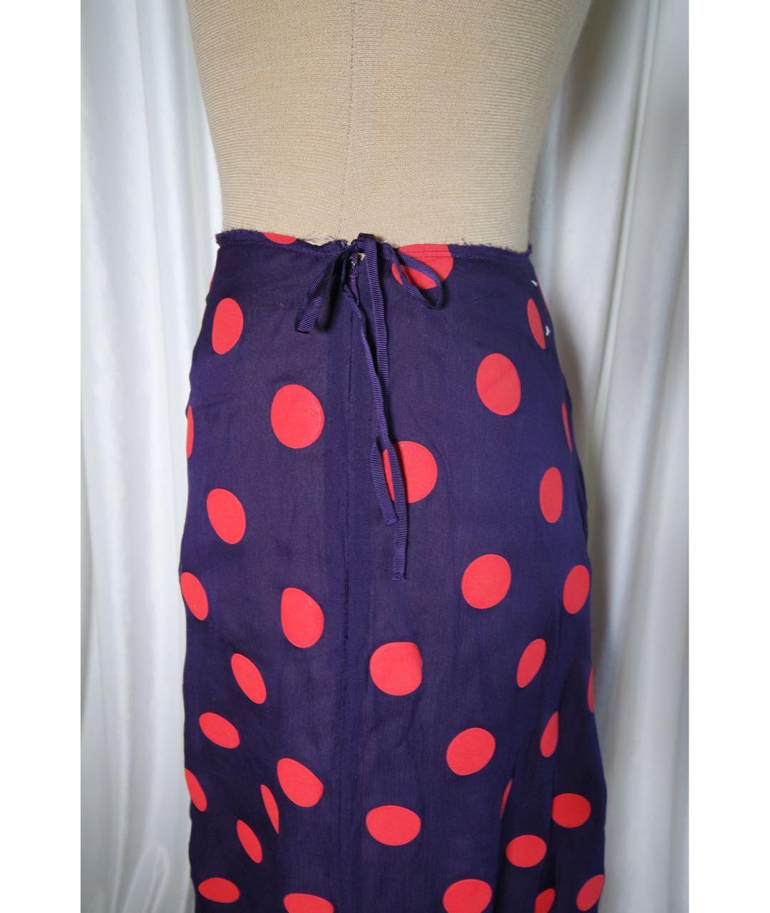 MAISON MARGIELA Фиолетовая шелковая юбка миди, фото 2