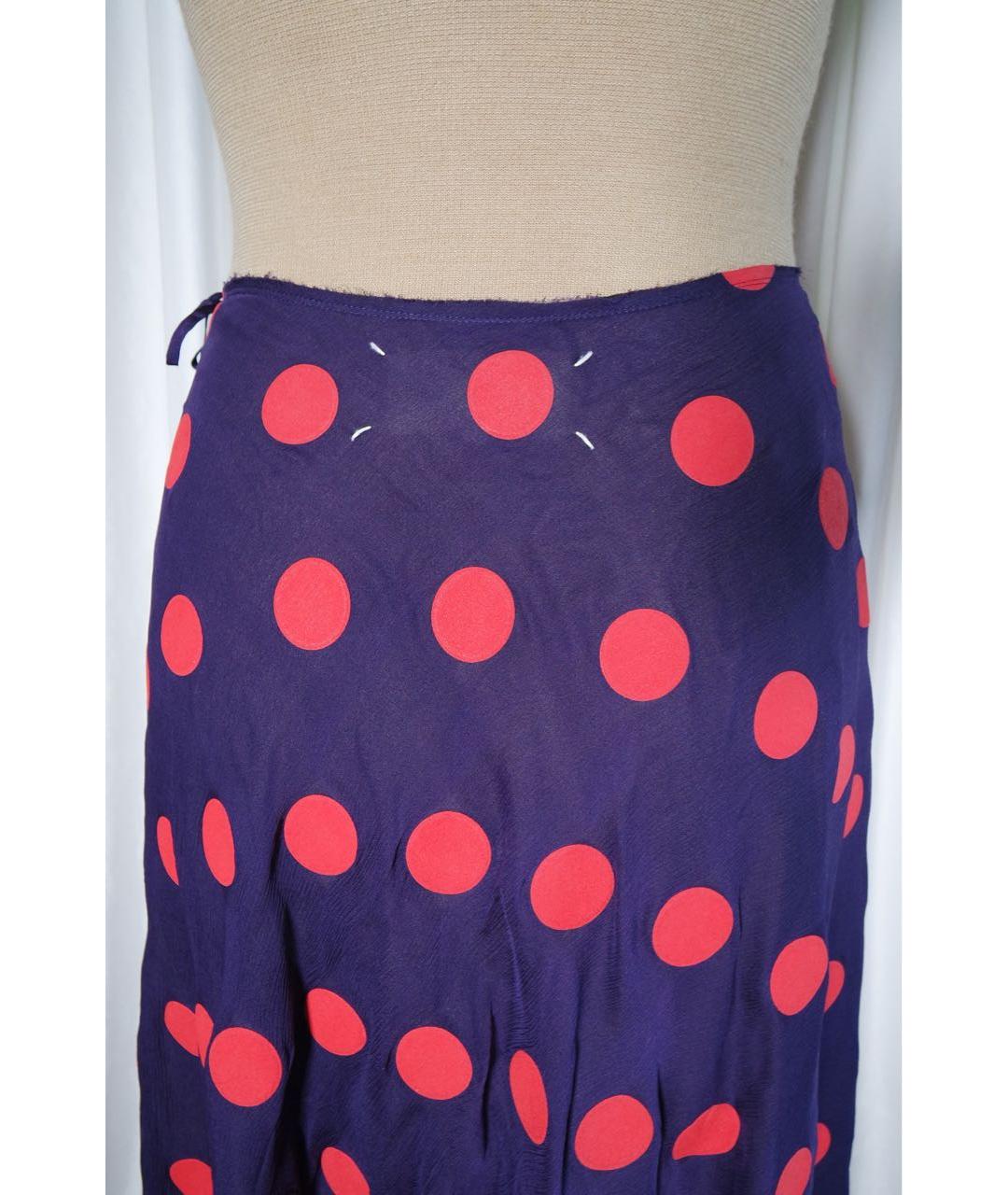 MAISON MARGIELA Фиолетовая шелковая юбка миди, фото 5