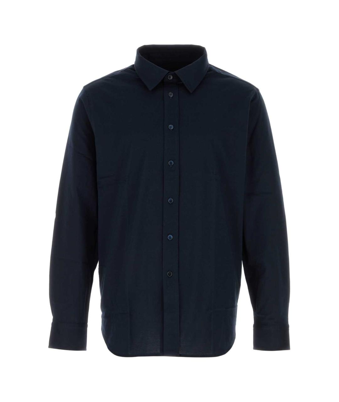 BRIONI Темно-синяя хлопковая кэжуал рубашка, фото 1