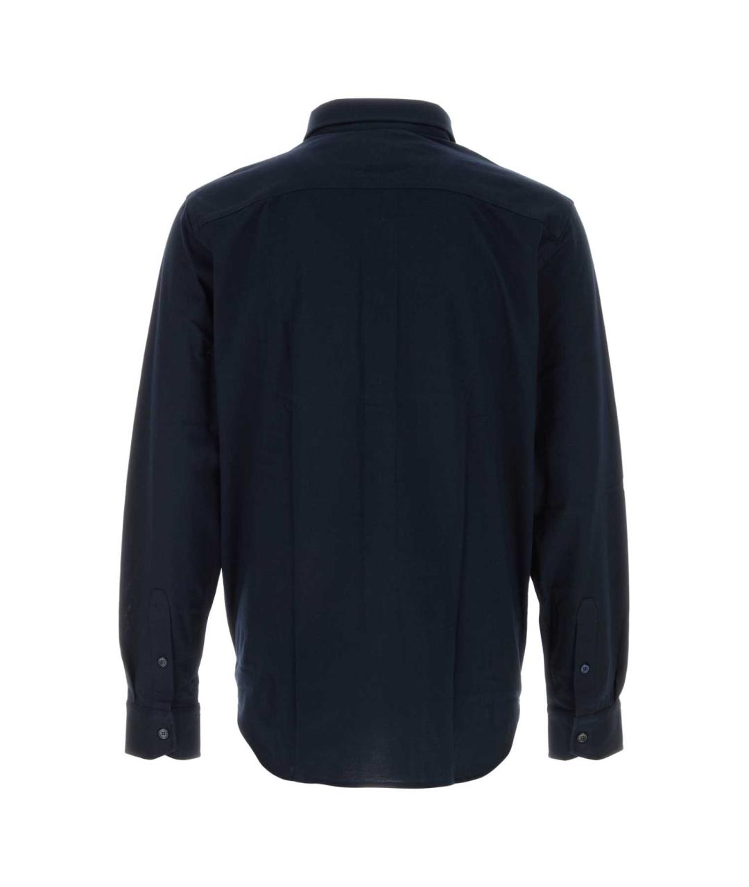 BRIONI Темно-синяя хлопковая кэжуал рубашка, фото 2