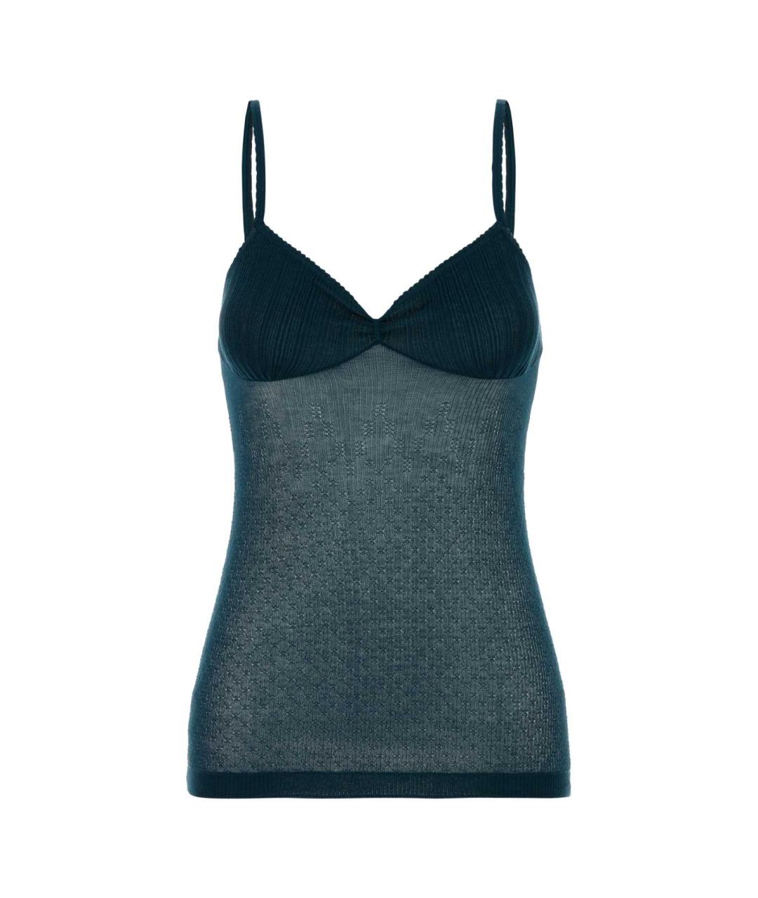 VICTORIA BECKHAM Зеленая хлопковая майка, фото 1