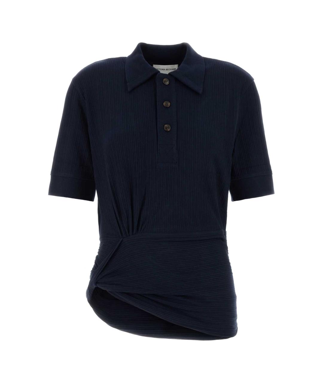 VICTORIA BECKHAM Синяя хлопковая футболка, фото 1