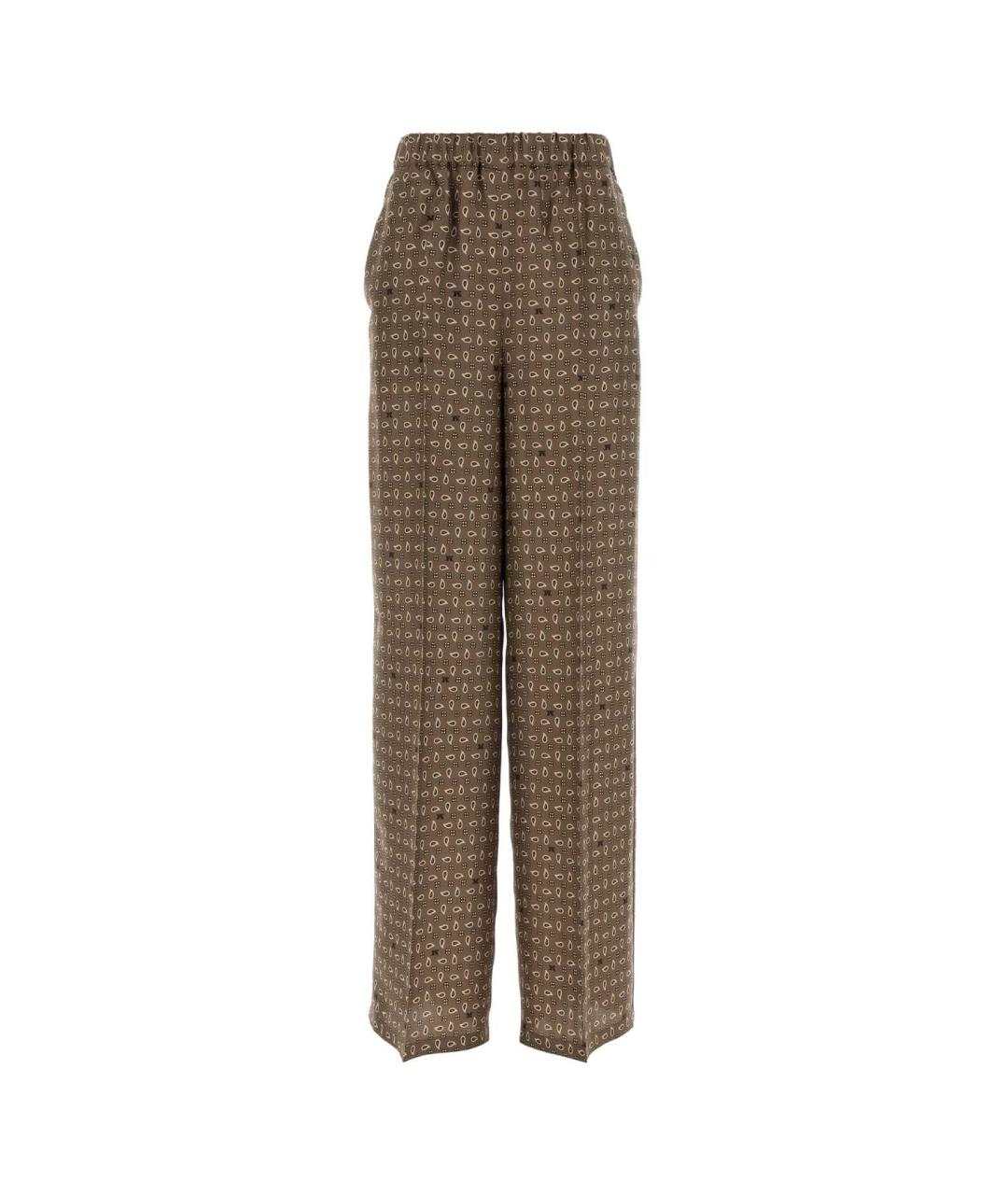 MAX MARA Мульти шелковые прямые брюки, фото 1
