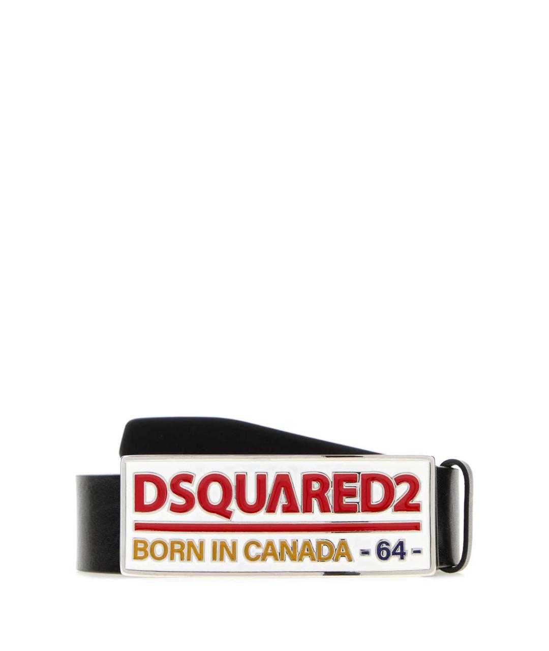 DSQUARED2 Черный кожаный ремень, фото 1