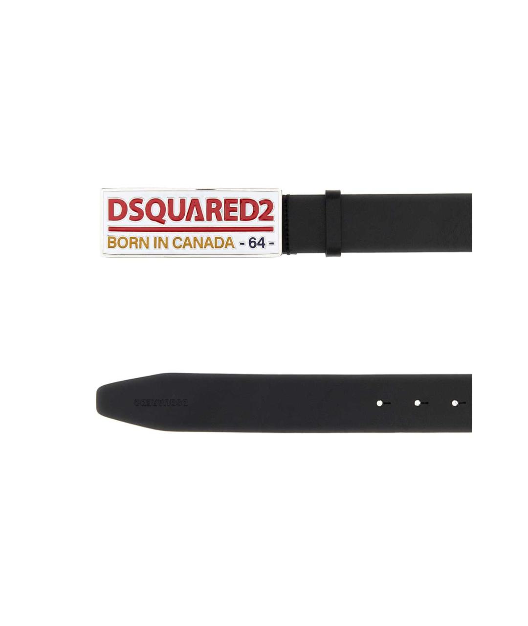 DSQUARED2 Черный кожаный ремень, фото 2
