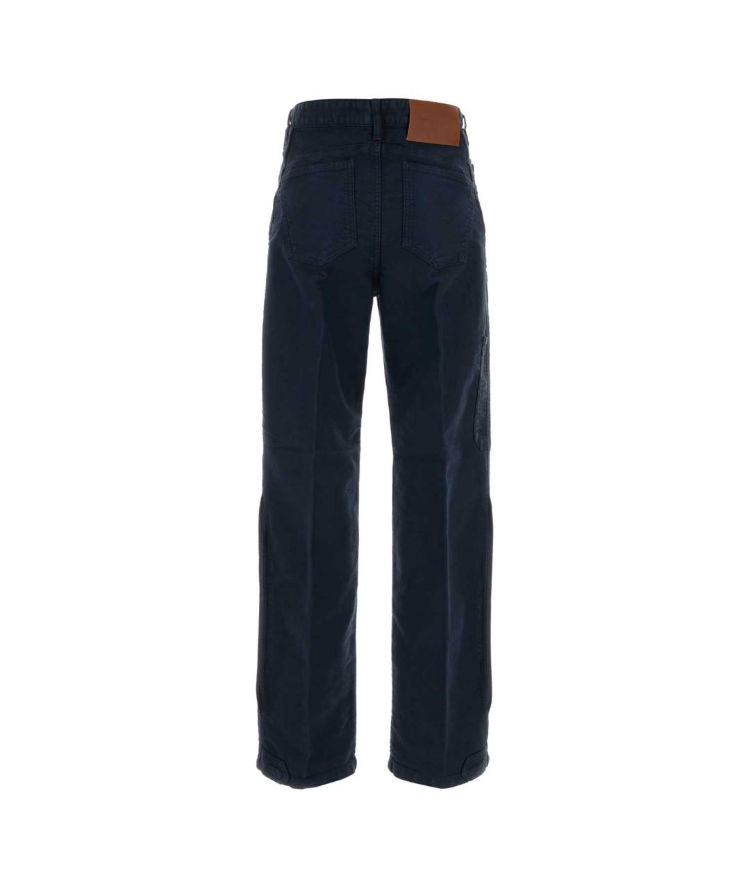 VICTORIA BECKHAM Синие хлопковые прямые джинсы, фото 2