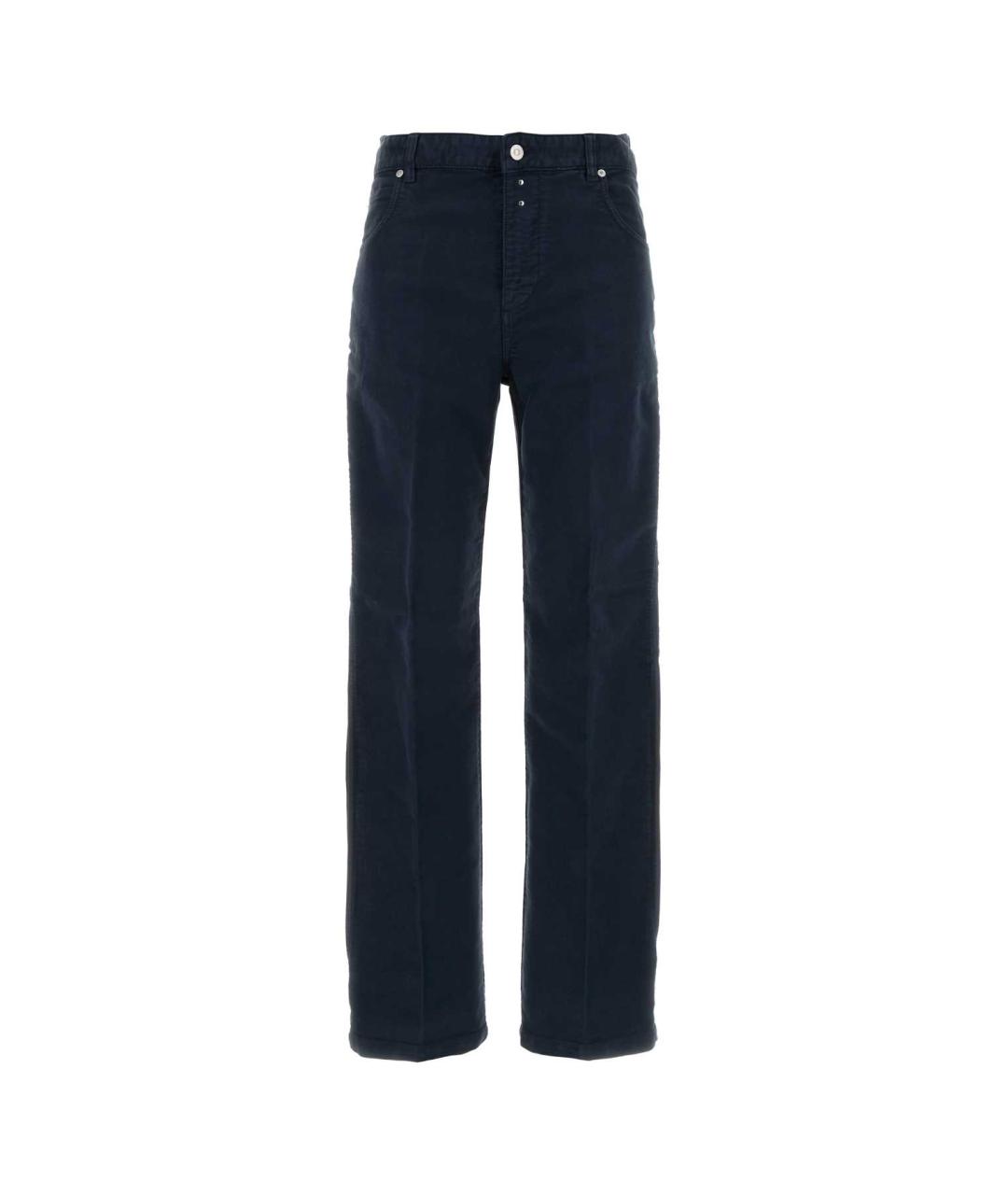 VICTORIA BECKHAM Синие хлопковые прямые джинсы, фото 1