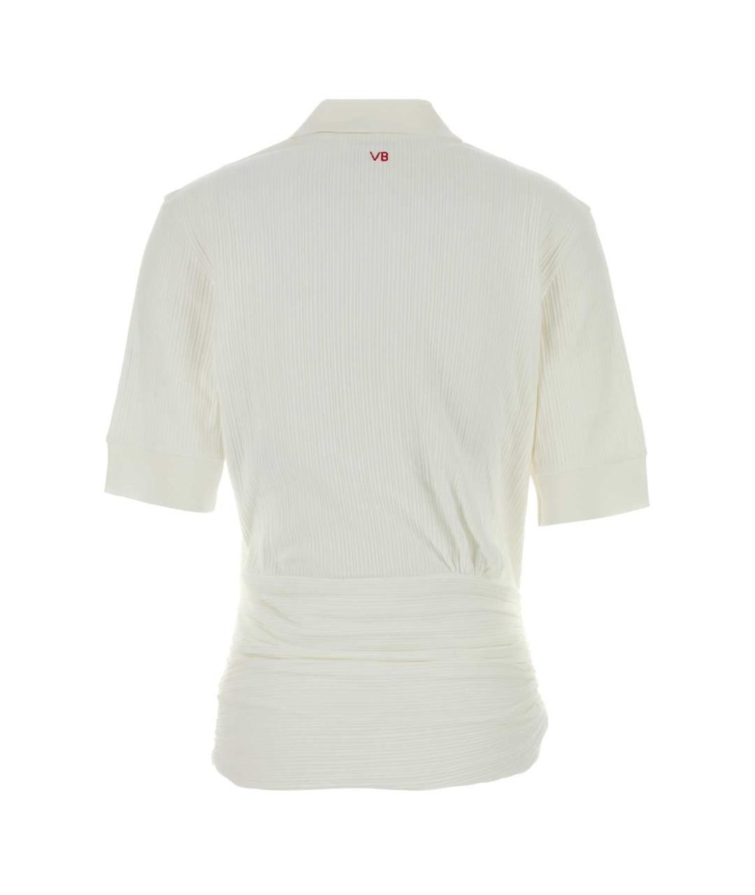 VICTORIA BECKHAM Белая хлопковая футболка, фото 2