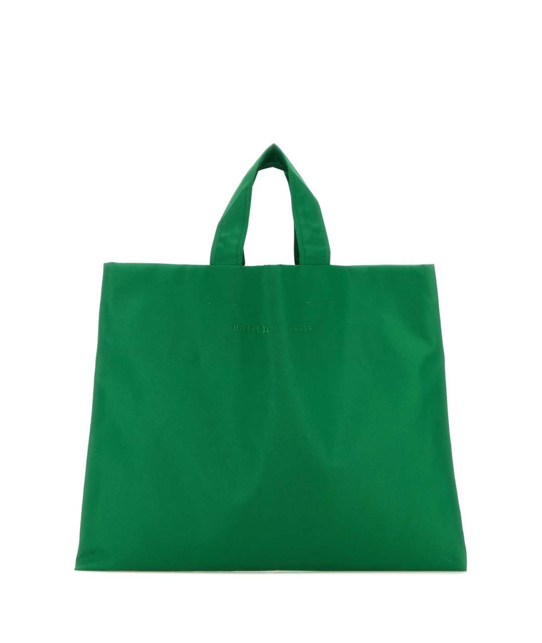 Carven Зеленая хлопковая сумка тоут, фото 3