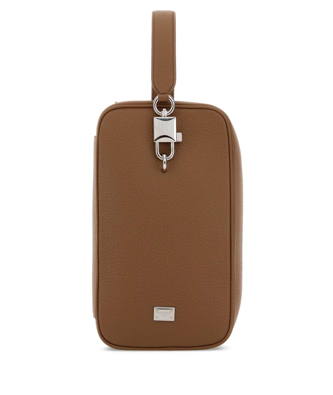 DOLCE&GABBANA Коричневая кожаная барсетка, фото 1