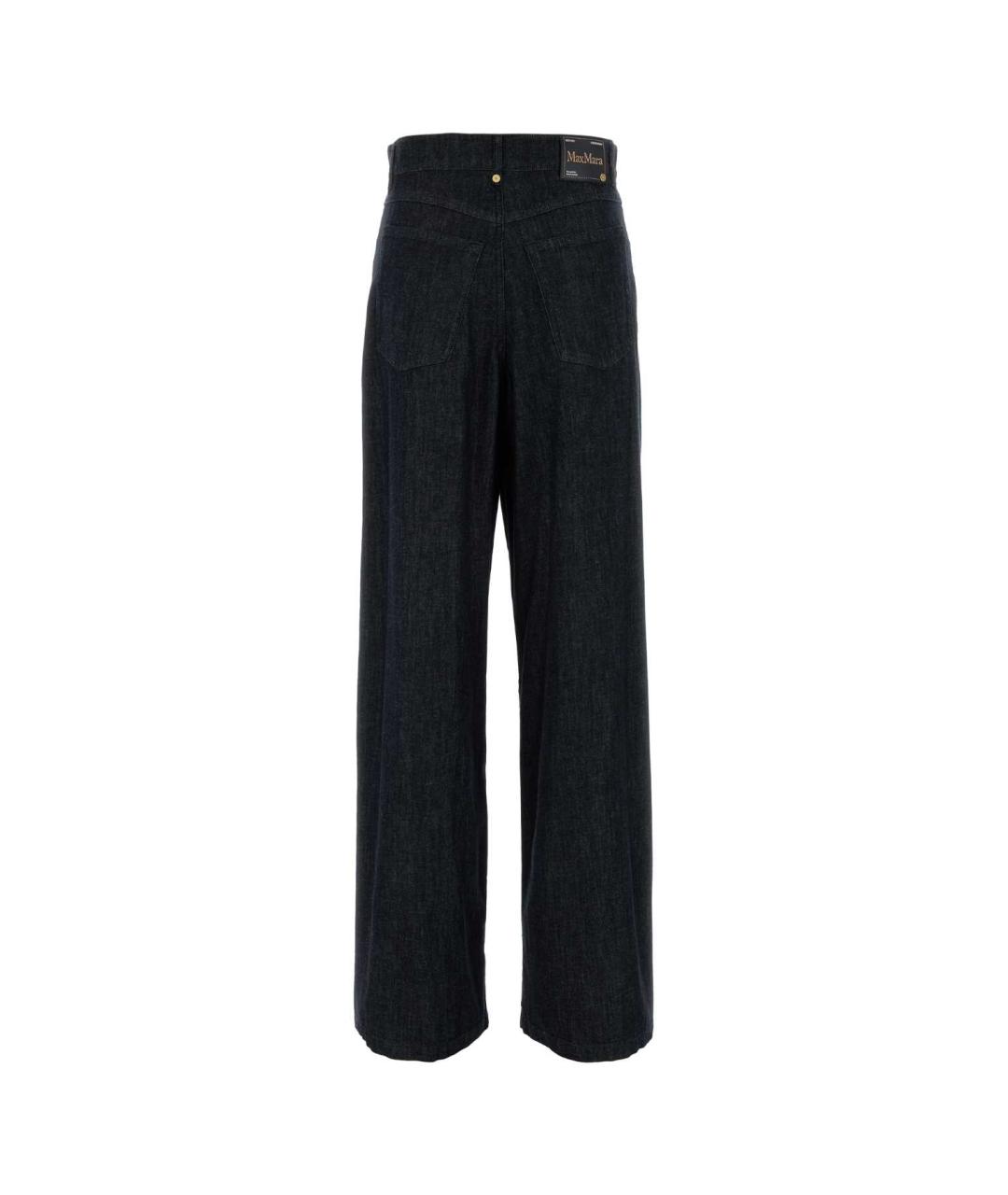 'S MAX MARA Темно-синие хлопковые прямые джинсы, фото 2