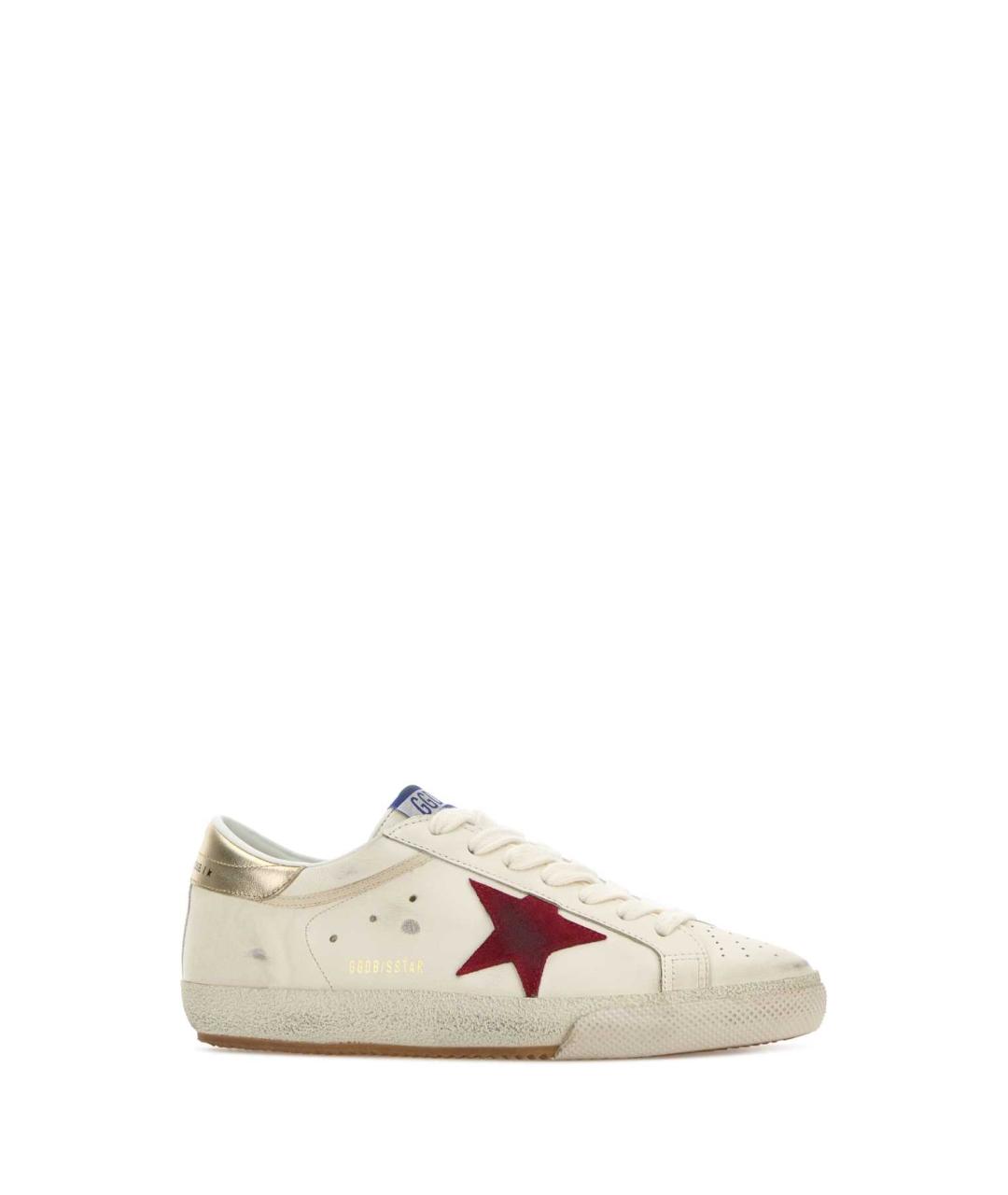 GOLDEN GOOSE DELUXE BRAND Белые кожаные низкие кроссовки / кеды, фото 2