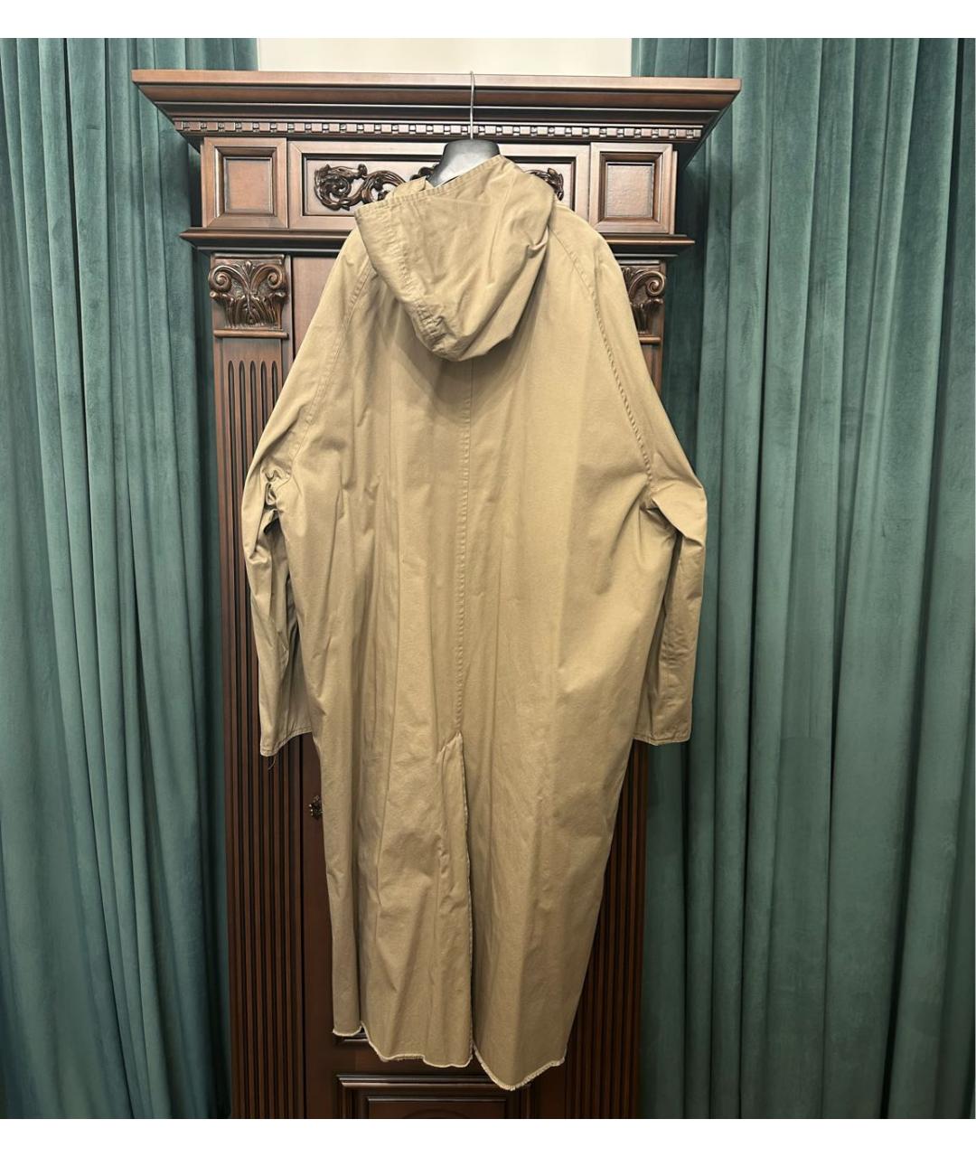 BALENCIAGA Бежевый хлопковый тренч / плащ, фото 2