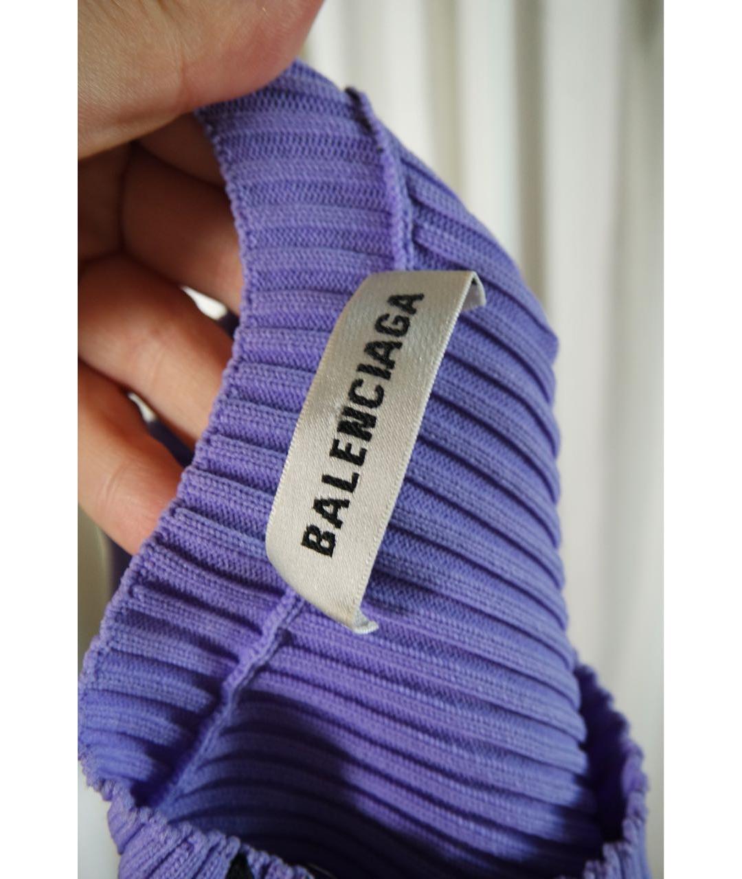BALENCIAGA Фиолетовый полиэстеровый джемпер / свитер, фото 2