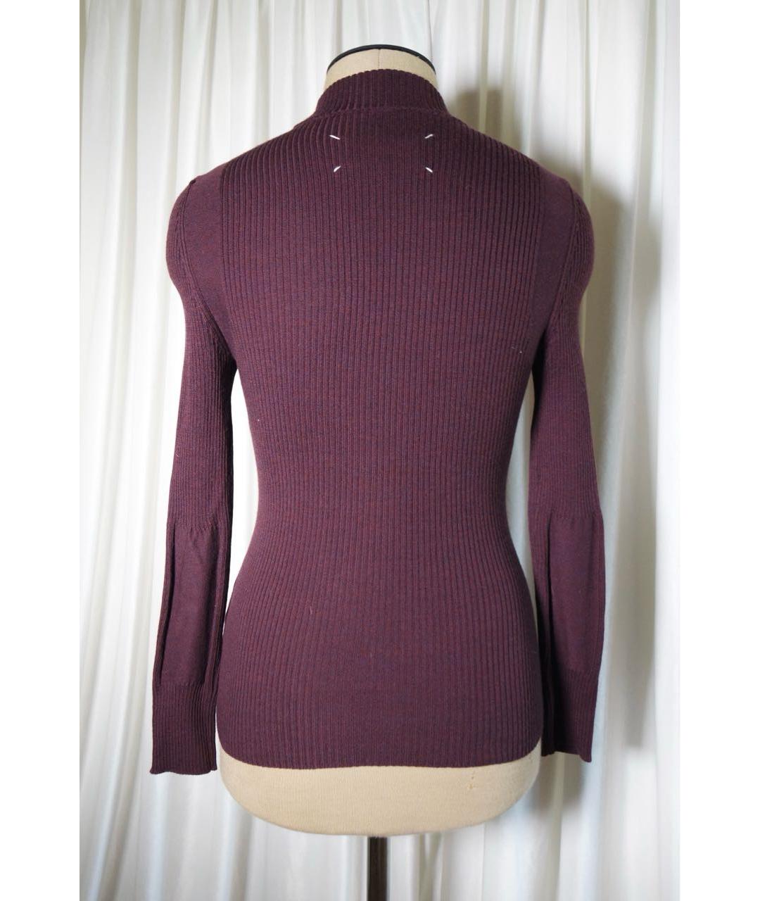 MAISON MARGIELA Бордовый шерстяной джемпер / свитер, фото 2