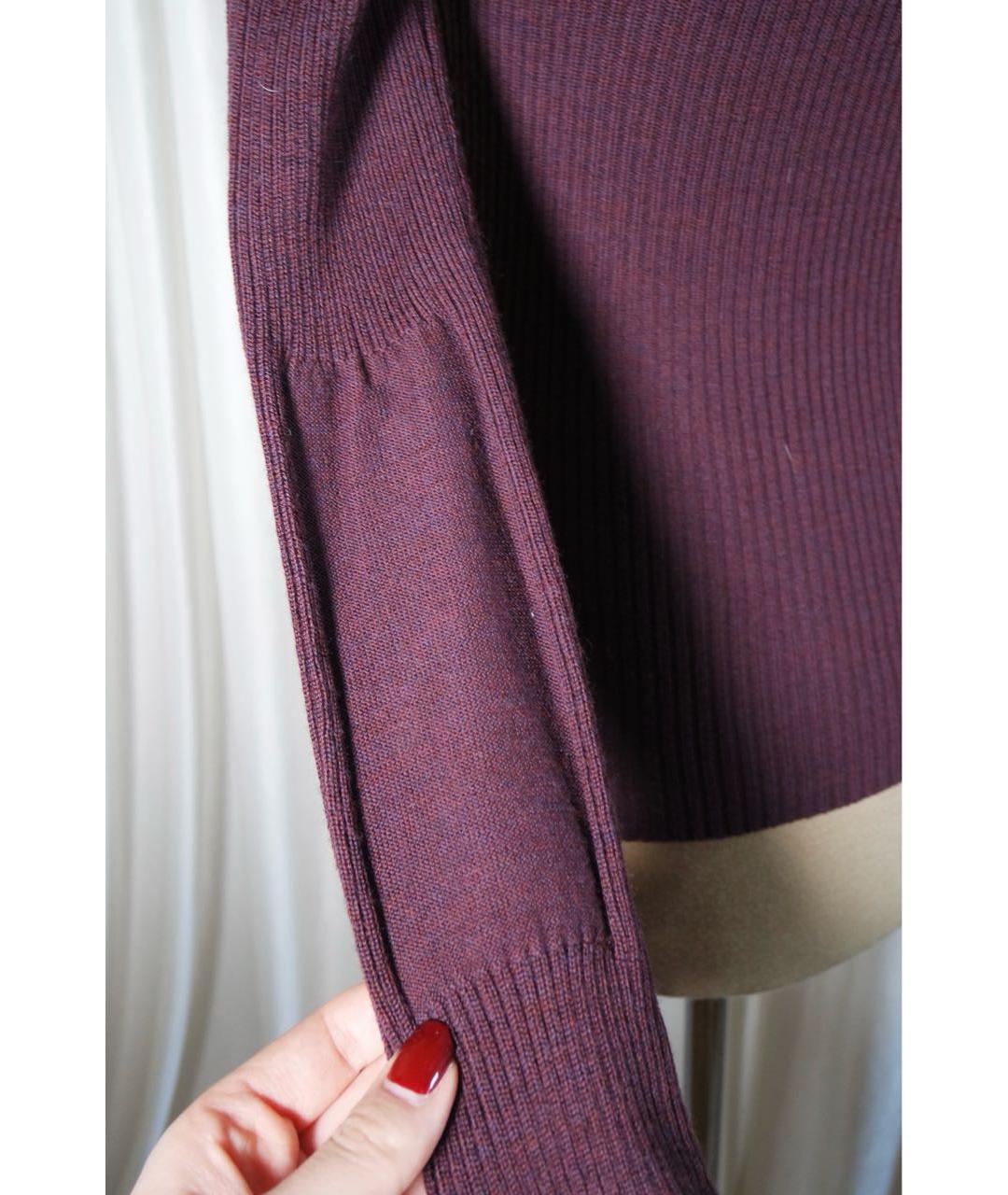 MAISON MARGIELA Бордовый шерстяной джемпер / свитер, фото 3