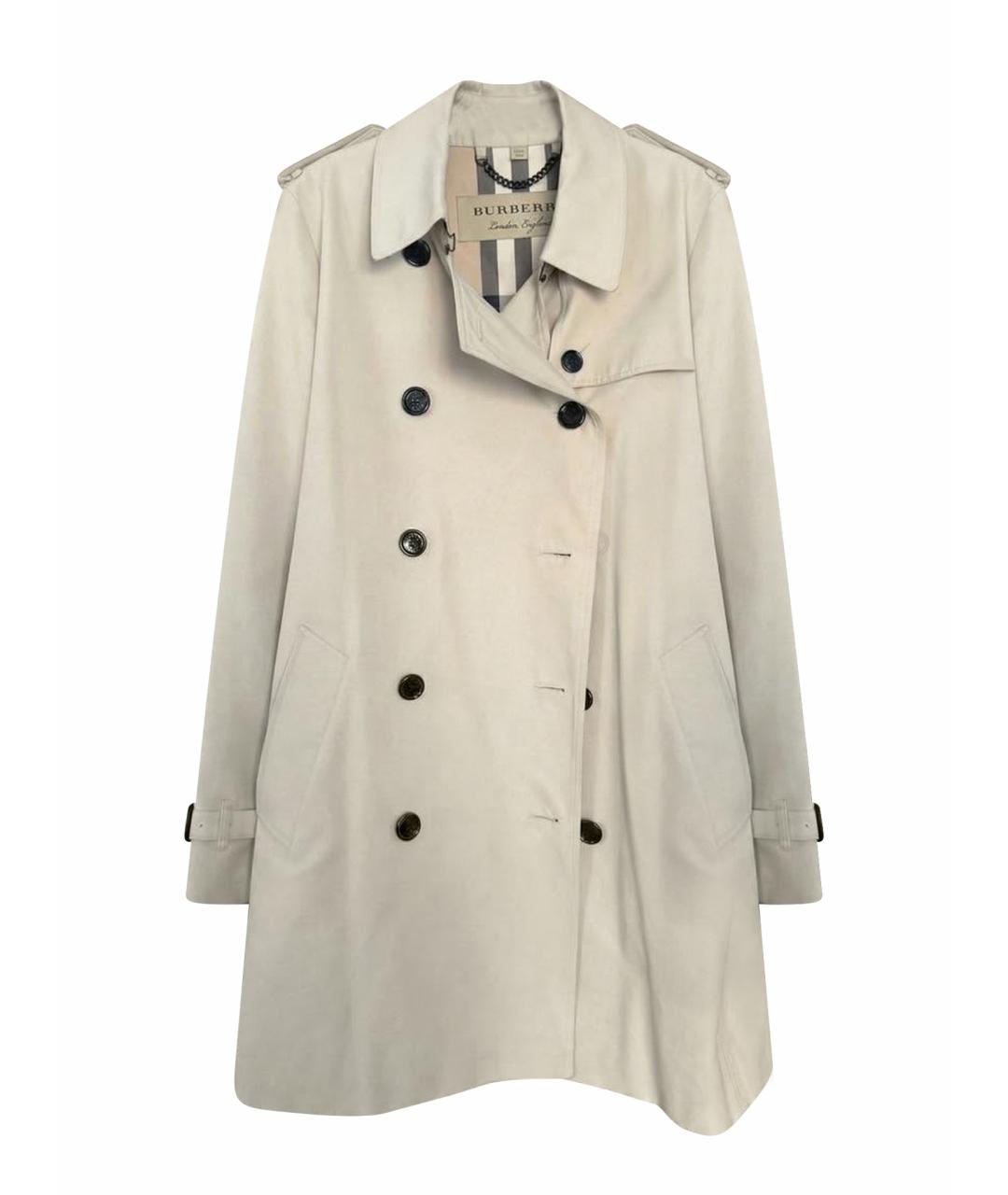 BURBERRY Бежевый хлопковый тренч/плащ, фото 1