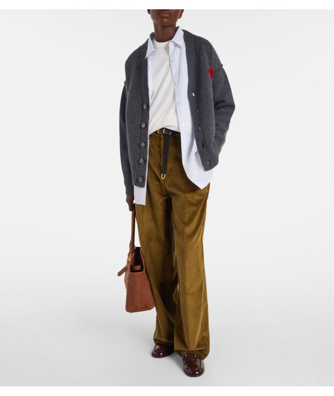 Ami Paris Серый шерстяной кардиган, фото 2