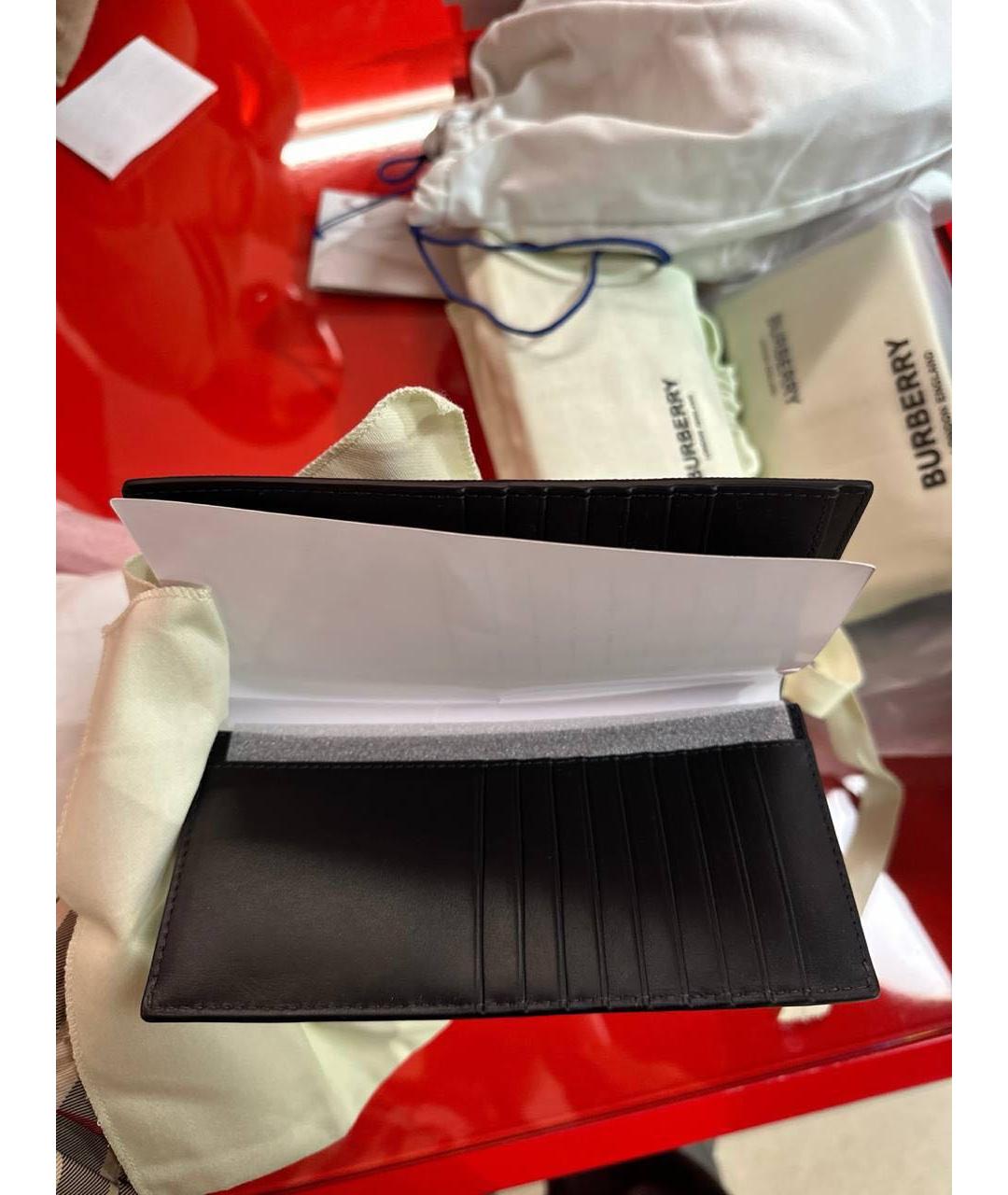 BURBERRY Серый кожаный кардхолдер, фото 3