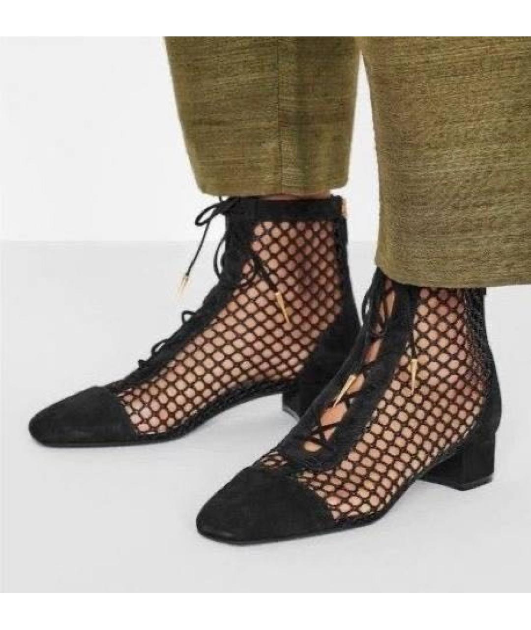 CHRISTIAN DIOR Черные замшевые ботильоны, фото 4