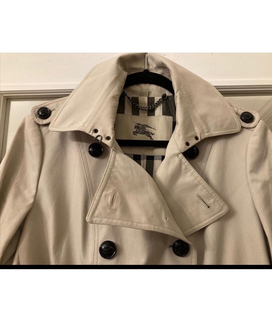 BURBERRY Бежевый хлопковый тренч/плащ, фото 4