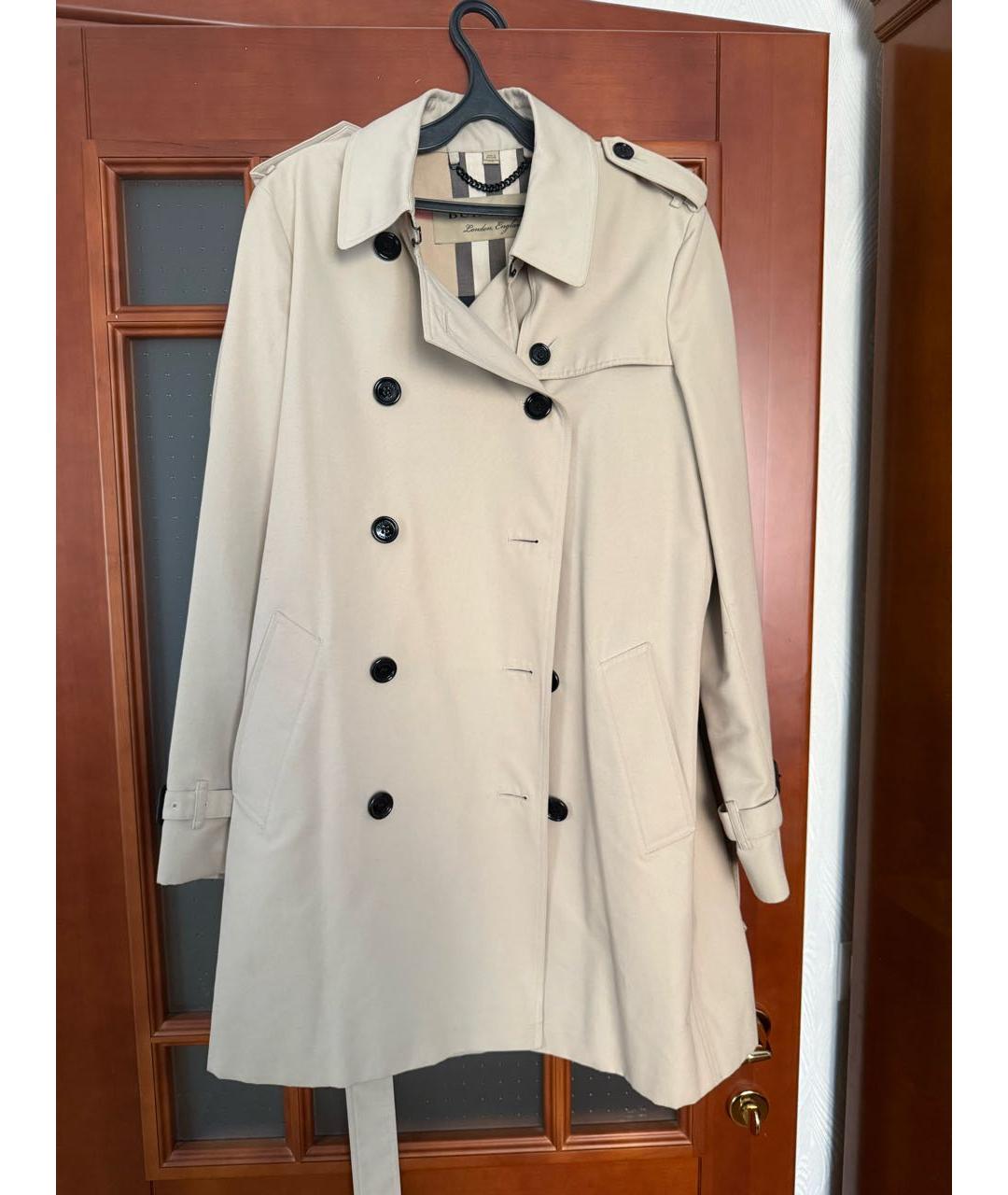 BURBERRY Бежевый хлопковый тренч/плащ, фото 3