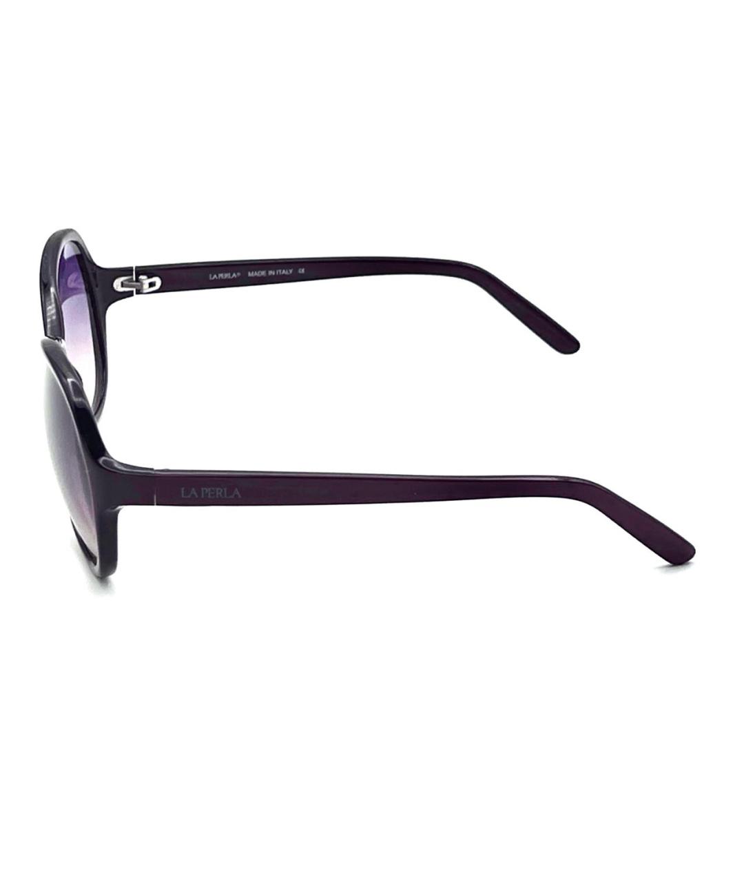 LA PERLA Бордовые пластиковые солнцезащитные очки, фото 4